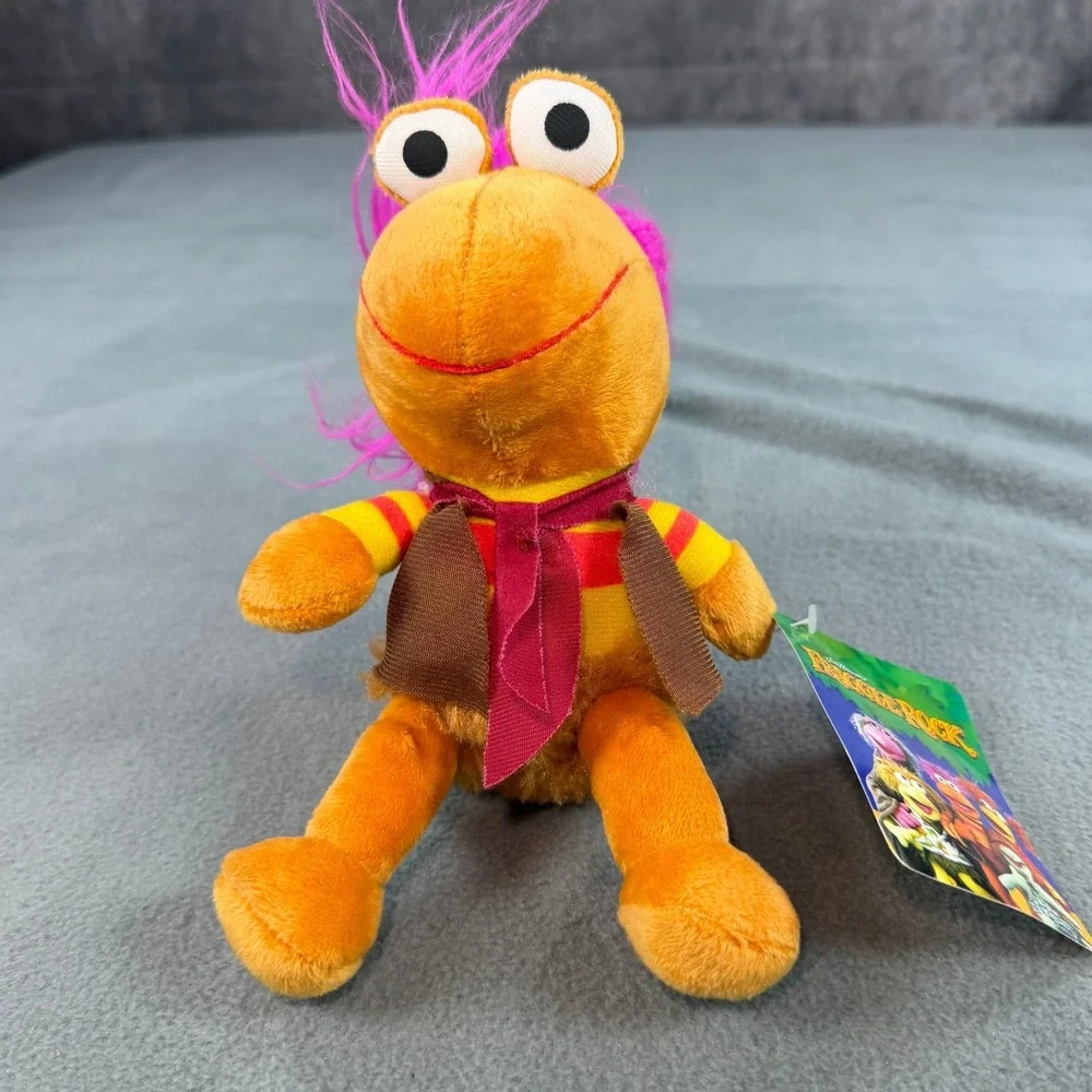 Fraggle Rock Gobo Plush Jim Henson Toy Factory Orange Pink Hair 2022 NWT - Picture 1 of 6